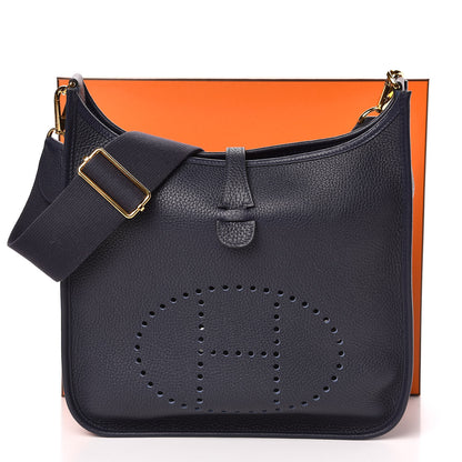 Hermes Taurillon Clemence Evelyne III PM Bleu Nuit 10 of 10