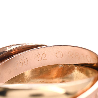 Cartier 18K Pink Yellow White Gold Classic Les Must De Cartier Trinity Ring 52 6 4 of 4