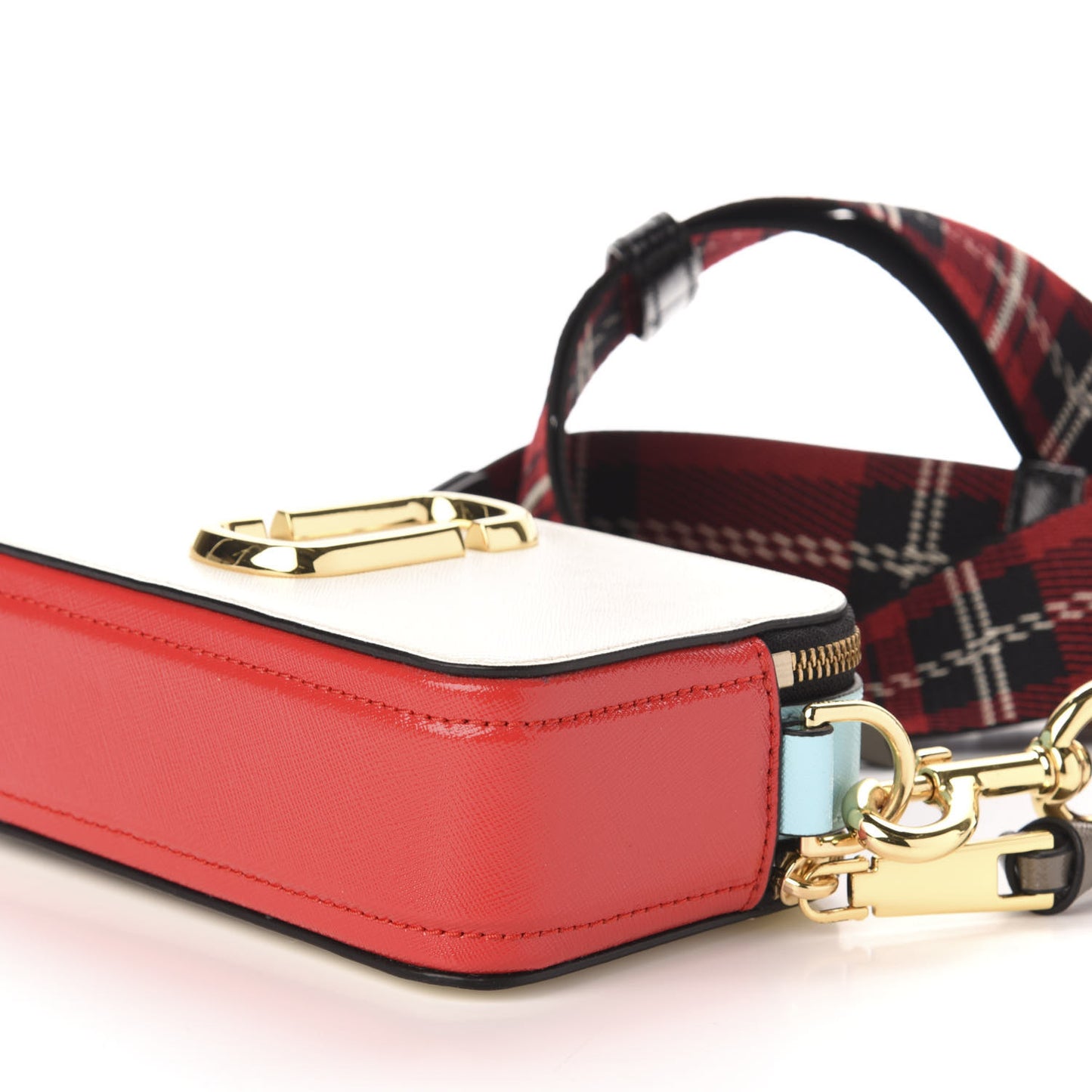 Saffiano Small Snapshot Camera Bag Porcelain Multi