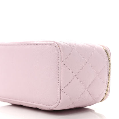 Chanel Caviar Quilted Small Vanity Case With Chain Pink 9 of 10