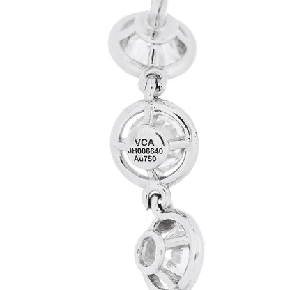Van Cleef & Arpels 18K White Gold Diamond Palmyre Earrings 5 of 5