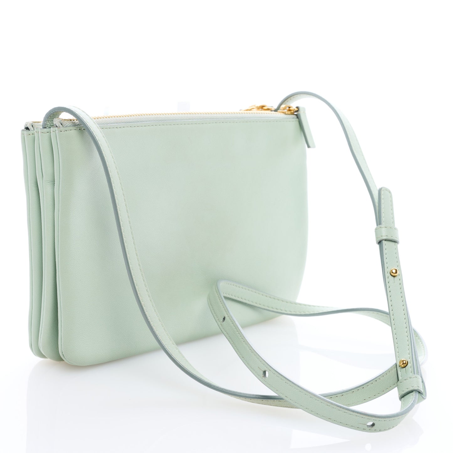 Lambskin Small Trio Crossbody Bag Jade