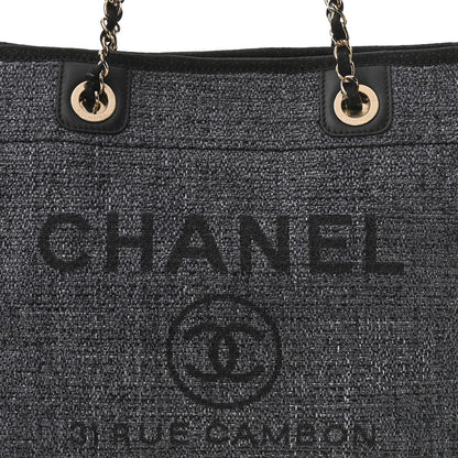 Chanel Lurex Boucle Small Deauville Tote Black 8 of 10