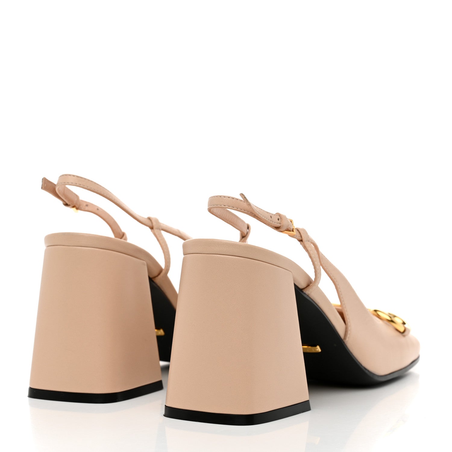 Gucci Malaga Kid Horsebit 75mm Slingback Pumps 41 Skin Rose 4 of 7