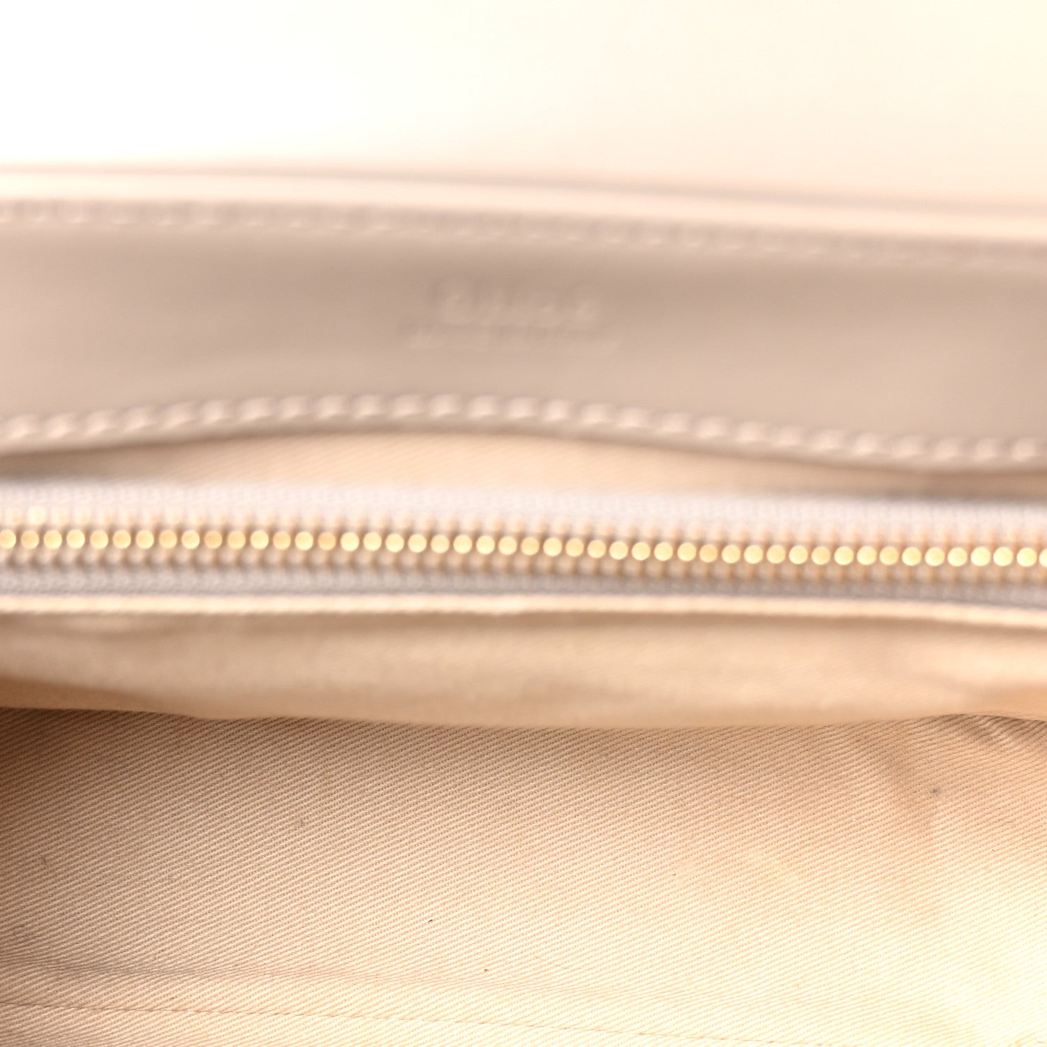 Chloe Shiny Calfskin Suede Small C Double Carry Bag Motty Grey 4 of 9