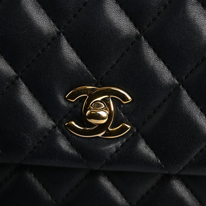 Chanel Lambskin Quilted Fold Up Again Clutch Dark Blue 10 of 14