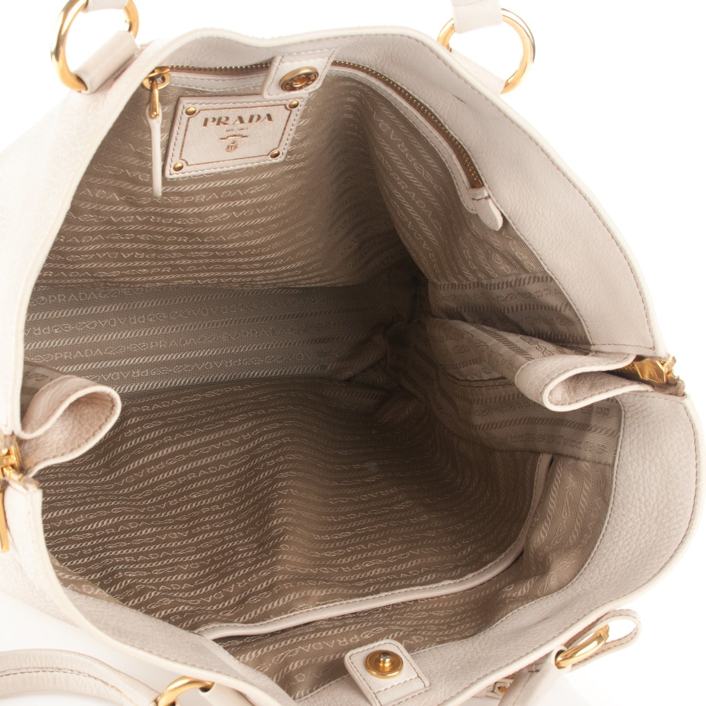 Cervo Deerskin Zip Tote Talco