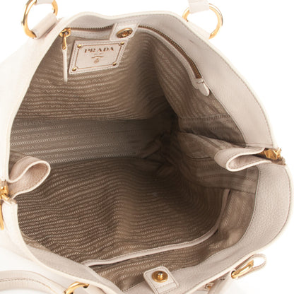 Prada Cervo Deerskin Zip Tote Talco 5 of 13