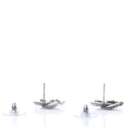 Chanel Baguette Crystal CC Earrings Silver 3 of 6