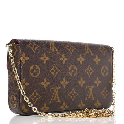 Louis Vuitton Monogram Pochette Felicie Chain Wallet Fuchsia 3 of 8