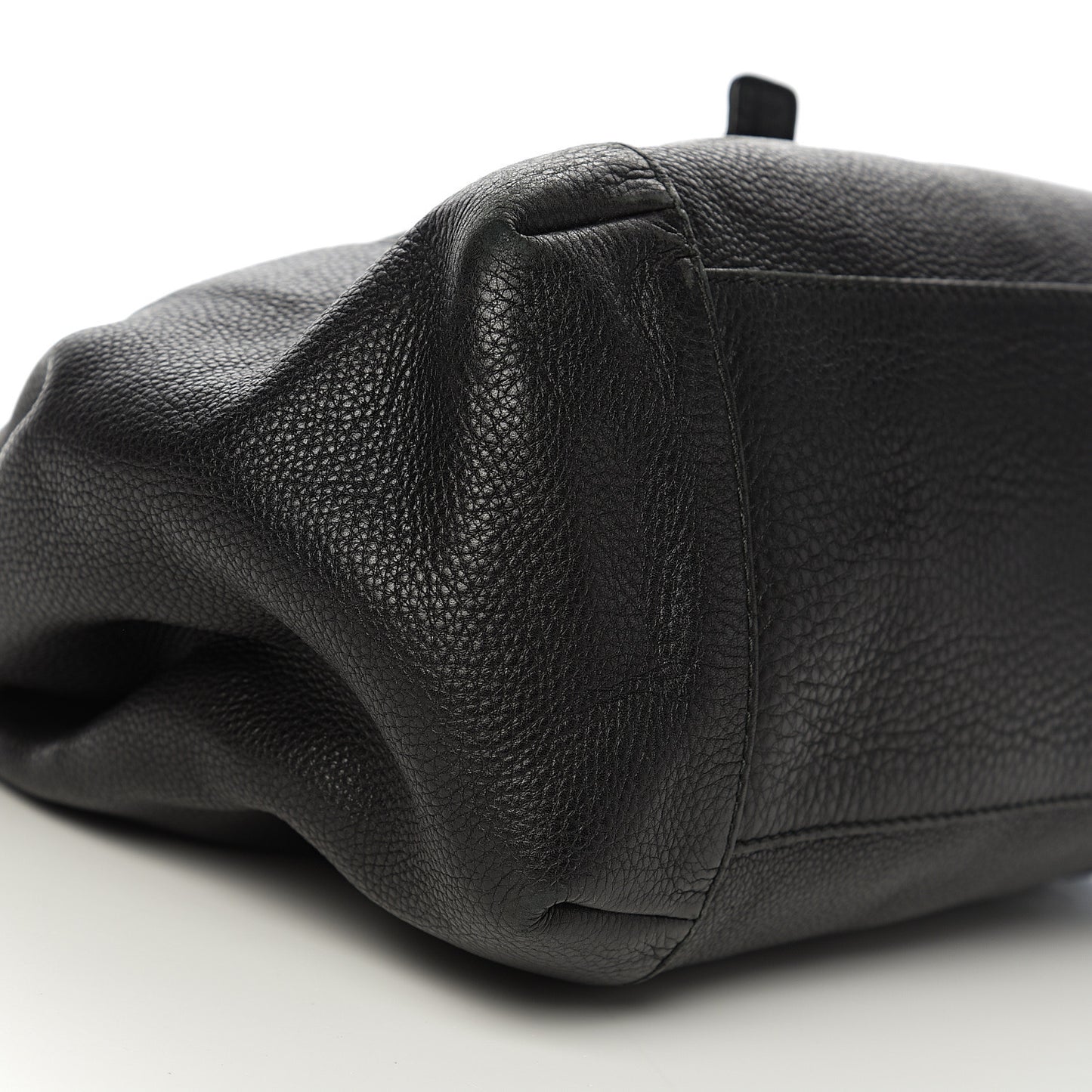 Pebbled Calfskin Medium Greenwich Shoulder Bag Black
