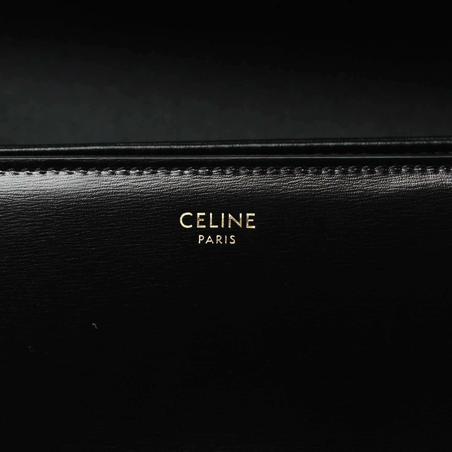Celine Shiny Calfskin Medium Triomphe Black 7 of 10