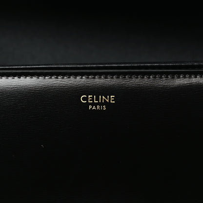 Celine Shiny Calfskin Medium Triomphe Black 7 of 10