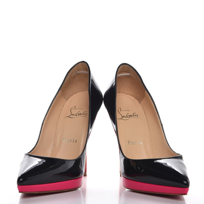 Christian Louboutin Patent Pigalle Plato 120 Pumps 35 Fluo Black Rose Matador 9 of 10