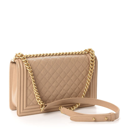 Chanel Caviar Quilted New Medium Boy Flap Beige 3 of 12