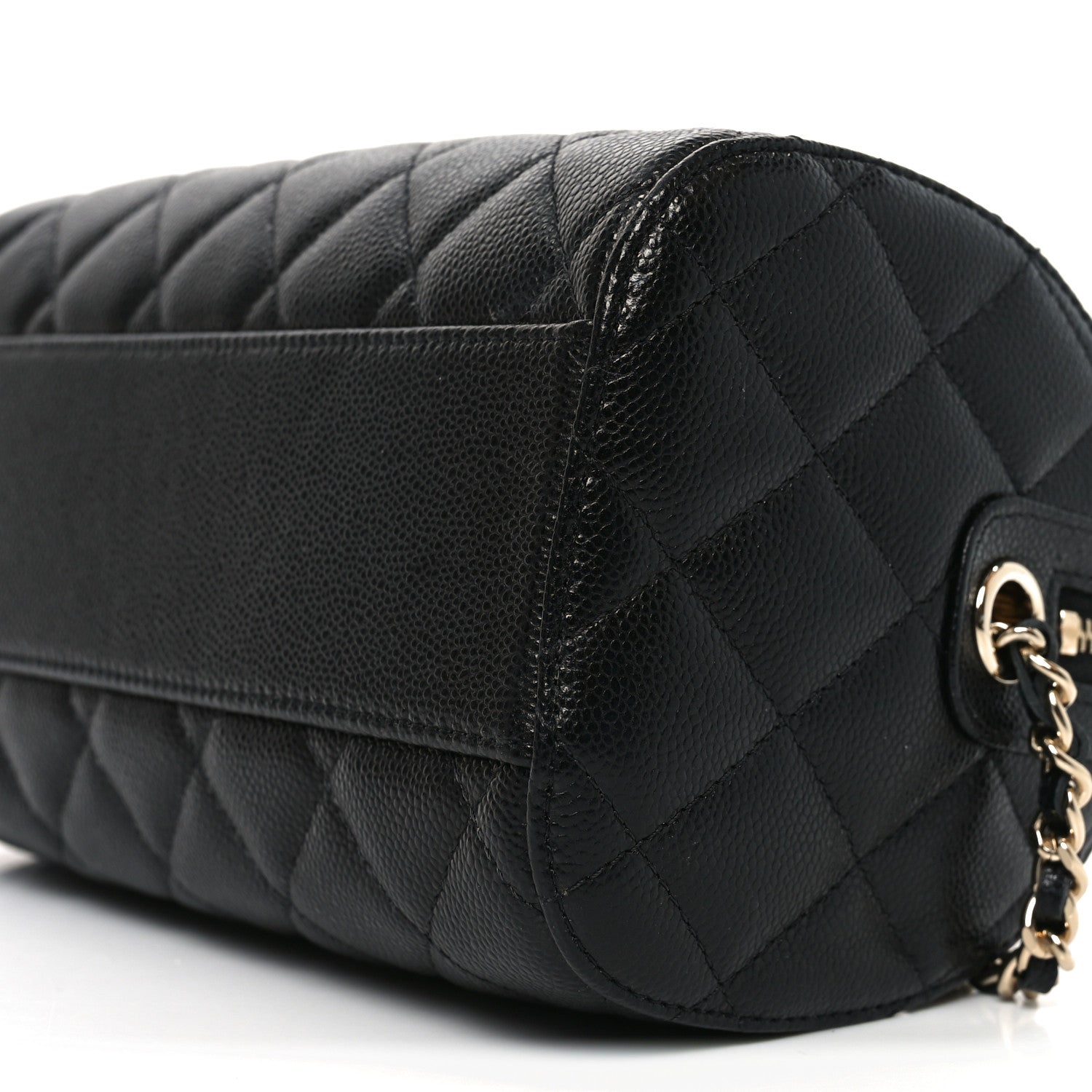 Chanel Caviar Quilted Barrel Clutch With Chain Black 10 of 10