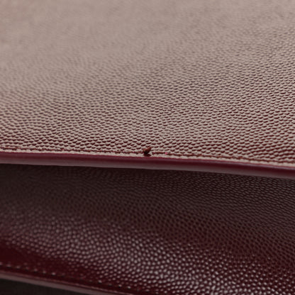 Saint Laurent Grain de Poudre Medium Classic Monogram Cassandra Top Handle Rouge Legion 18 of 19