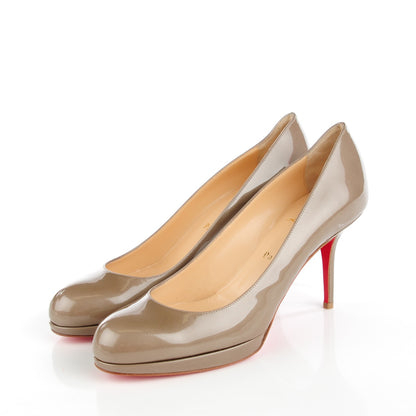 Christian Louboutin Metallic Patent Prorata 90 Pumps 40.5 Oyster 3 of 8