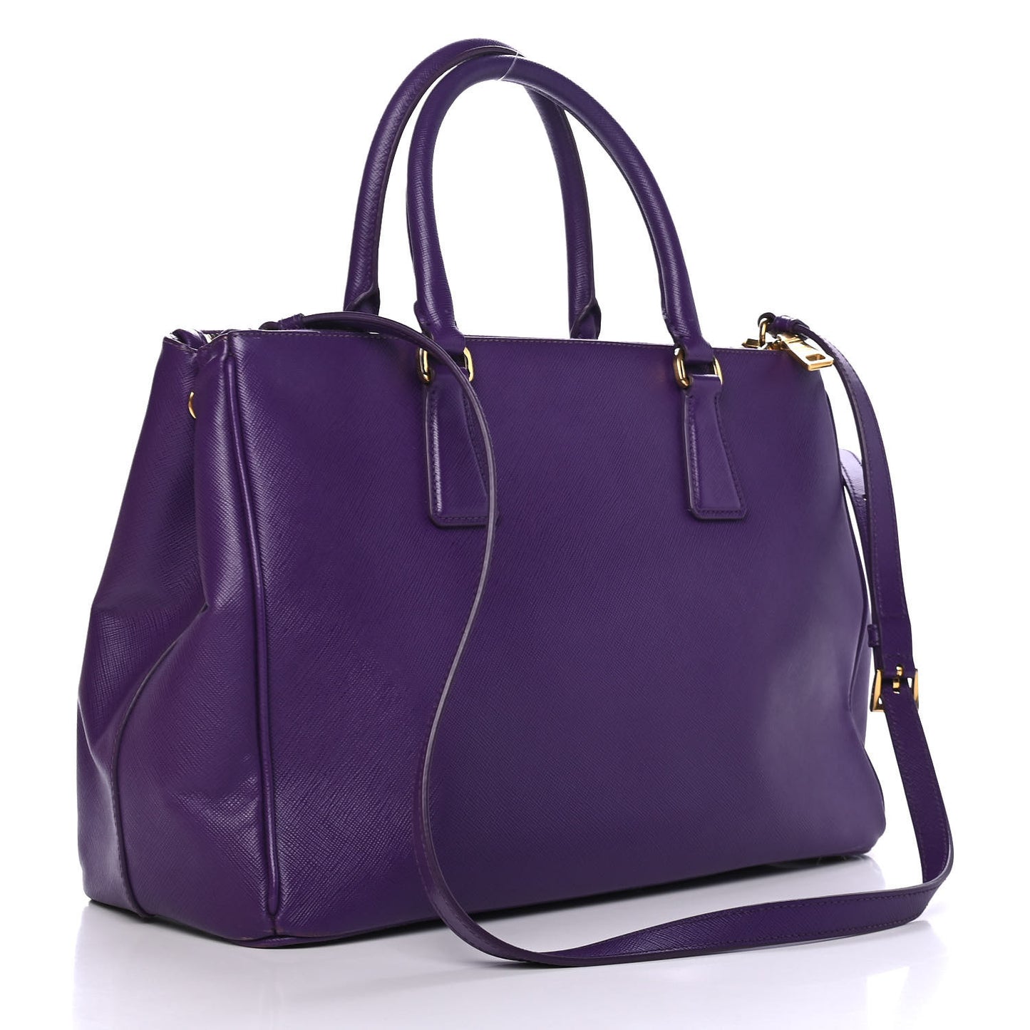 Saffiano Medium Galleria Double Zip Tote Viola