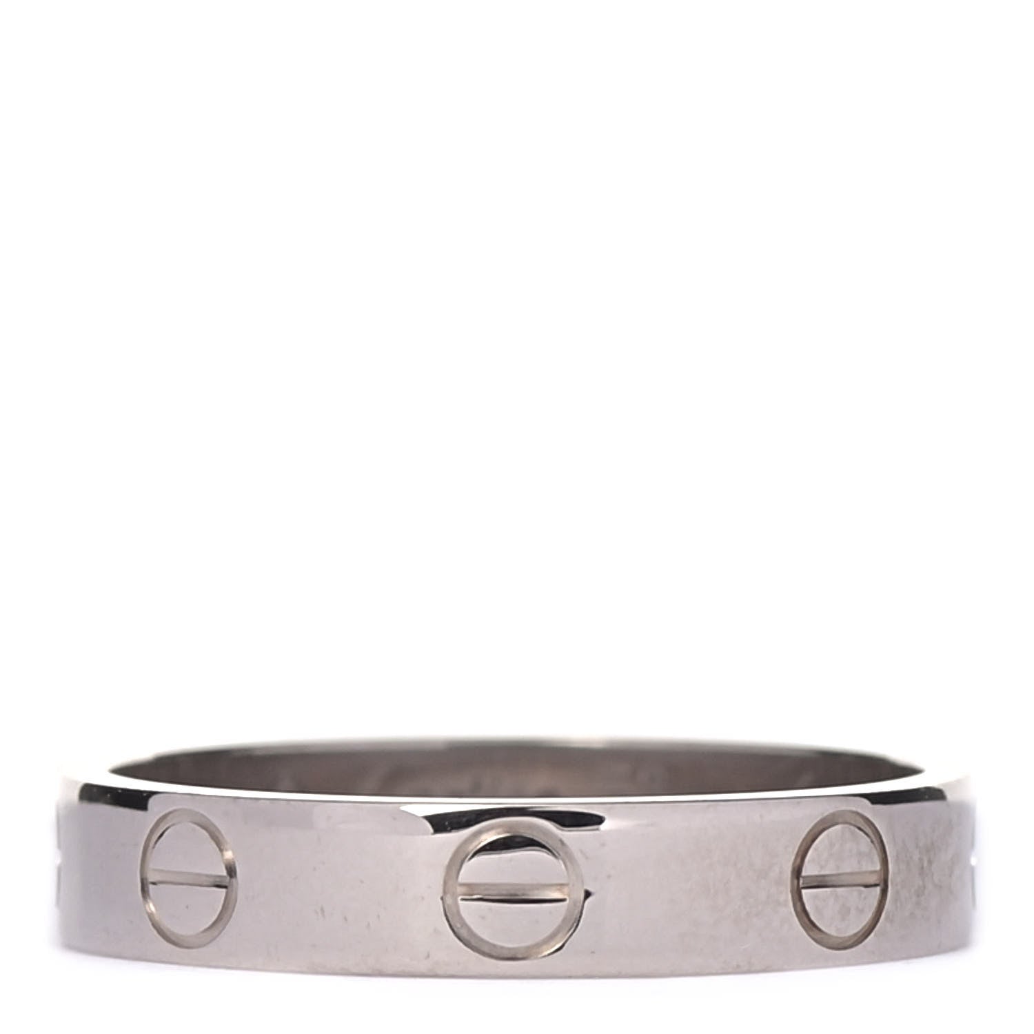 Cartier 18K White Gold 3.5mm LOVE Wedding Band Ring 53 6.25 1 of 6