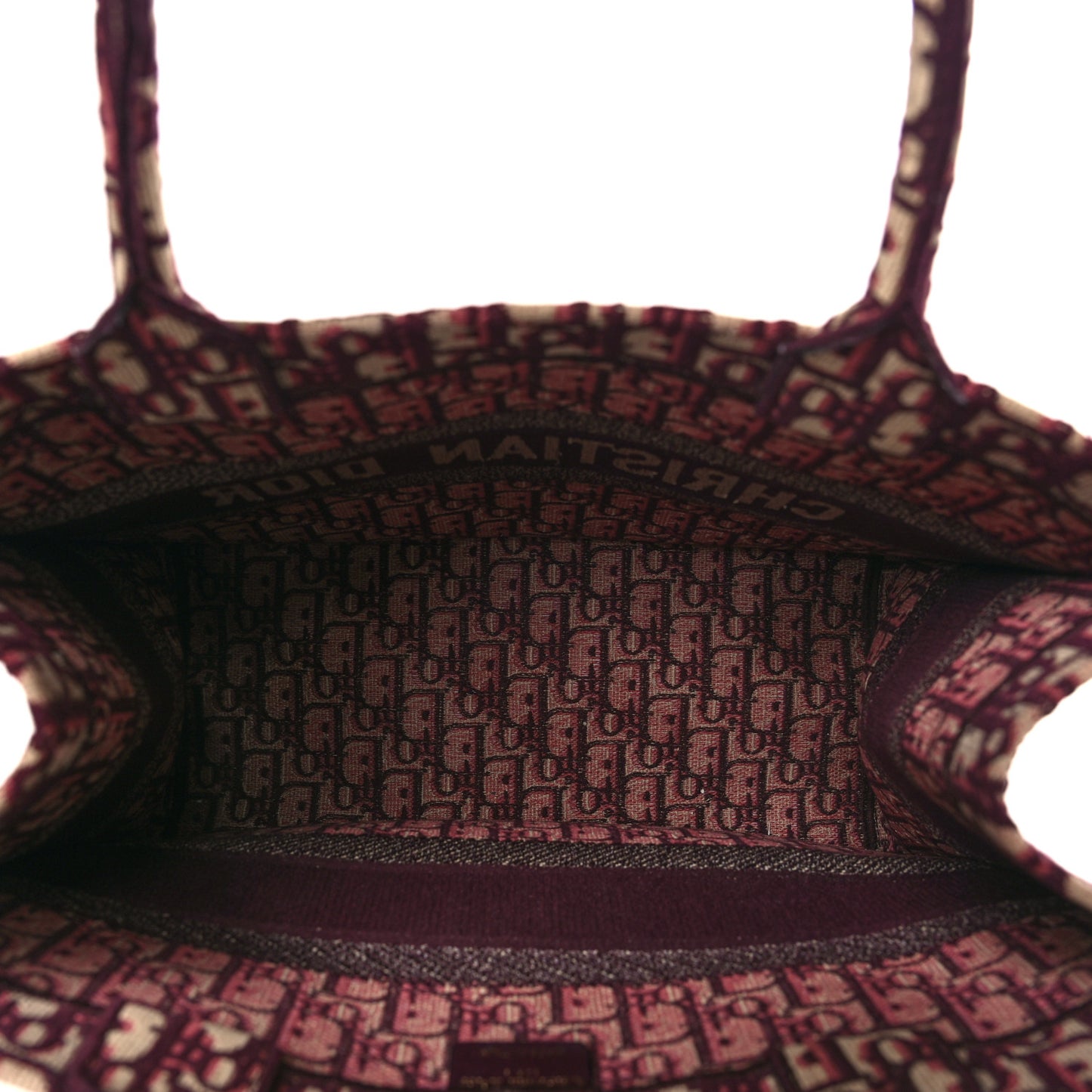Oblique Medium Book Tote Burgundy Multicolor
