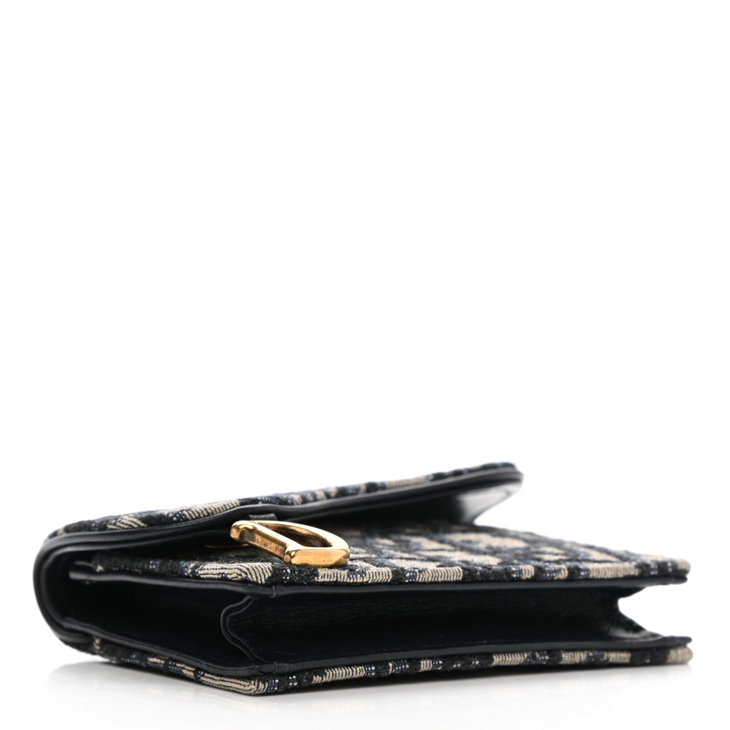 Oblique Saddle Card Holder Blue