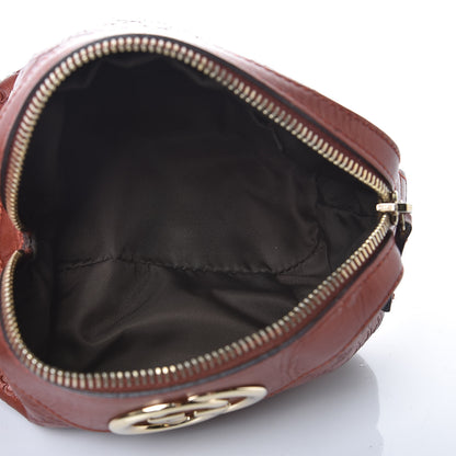 Gucci Metallic Microguccissima GG Cosmetic Case Burnt Orange 5 of 9