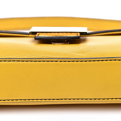 Fendi Vitello Flamingo Enamel Interchangeable Strap Baguette Chantilly Marrone Tobacco 8 of 11