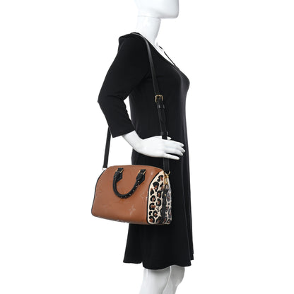 Louis Vuitton Empreinte Monogram Giant Wild At Heart Speedy Bandouliere 25 Caramel 2 of 9