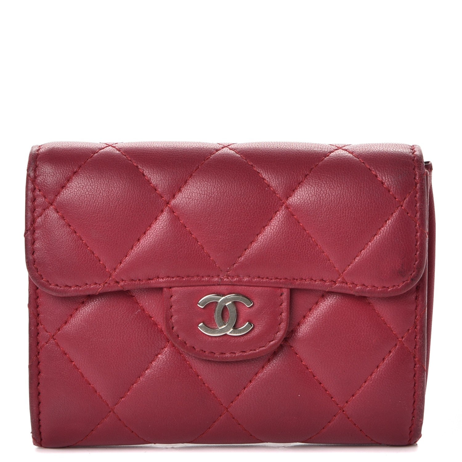 Chanel Lambskin Quilted Coin Purse Fuchsia 1 of 11