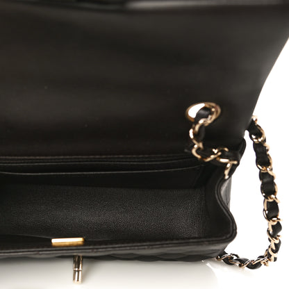 Chanel Lambskin Quilted Mini Rectangular Flap Dark Brown 5 of 12