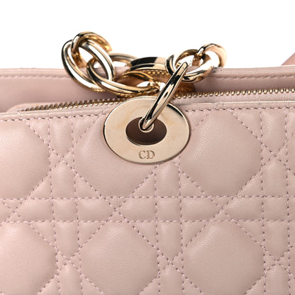 Christian Dior Lambskin Cannage Large Dior Soft Shopping Tote Beige Light Pink 25 of 25