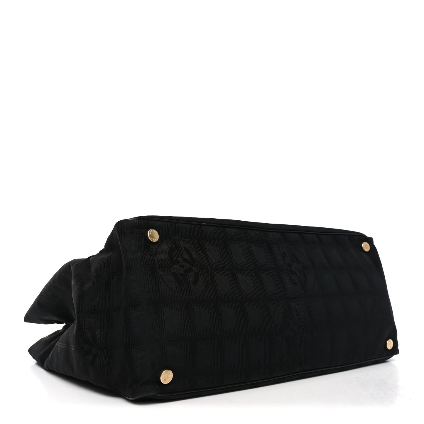 Nylon Large Travel Tote Black