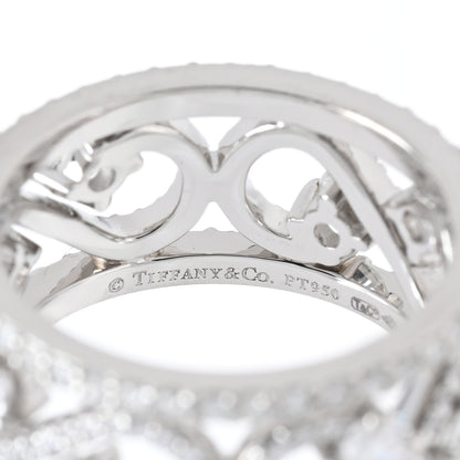 Tiffany Platinum Diamond Enchant Scroll Ring 48 4.5 4 of 5