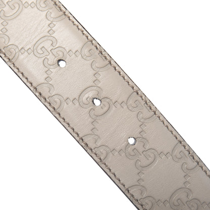 Gucci Guccissima Interlocking G Belt 100 40 Off White 4 of 5