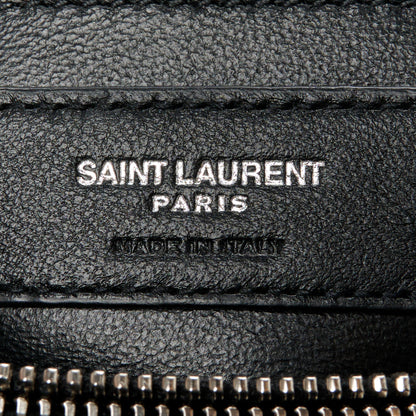 Saint Laurent Calfskin Y Quilted Monogram Small Loulou Chain Satchel Black 7 of 12