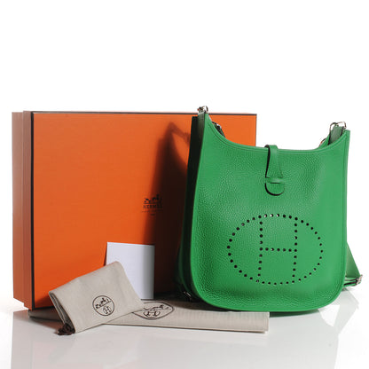 Hermes Taurillon Clemence Evelyne III PM Bambou 5 of 8