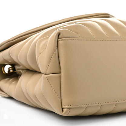 Saint Laurent Calfskin Y Quilted Monogram Medium Loulou Chain Satchel Dark Latte 9 of 10