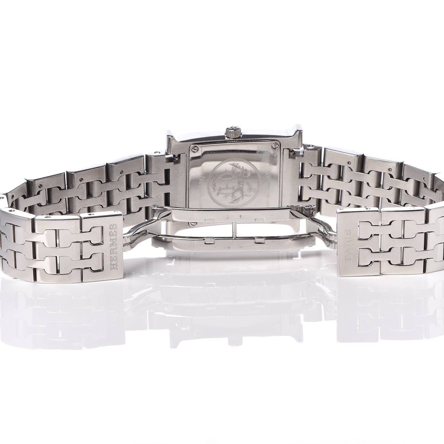 Hermes Stainless Steel 21mm Heure H Hour Quartz Watch Black 6 of 6