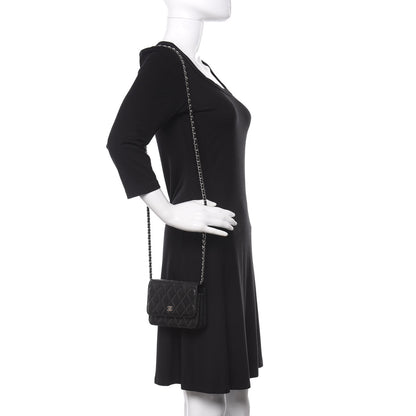 Chanel Caviar Quilted Mini Wallet On Chain WOC Black 2 of 11