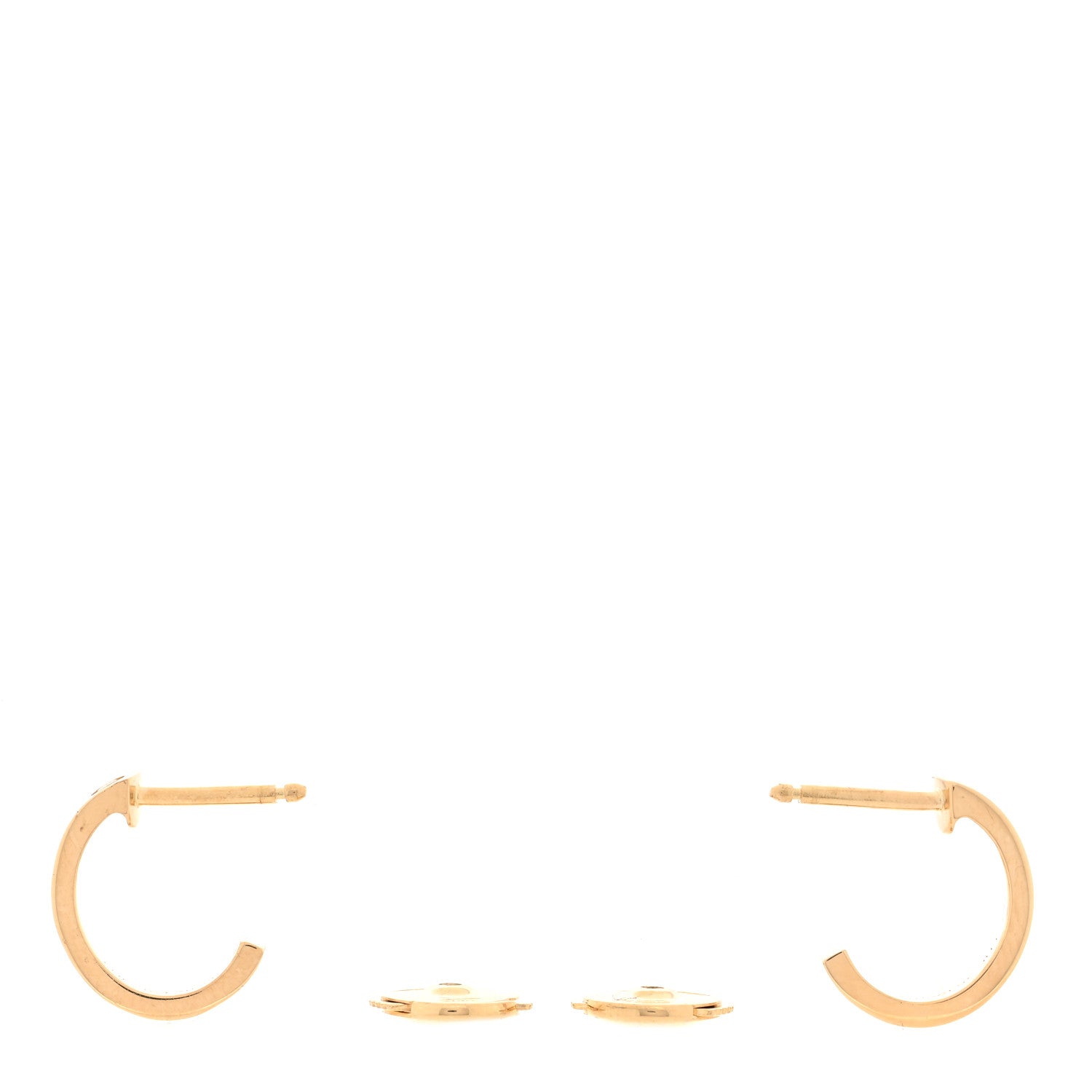 Cartier 18K Yellow Gold Small LOVE Hoop Earrings 3 of 5