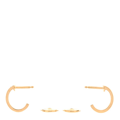 Cartier 18K Yellow Gold Small LOVE Hoop Earrings 3 of 5