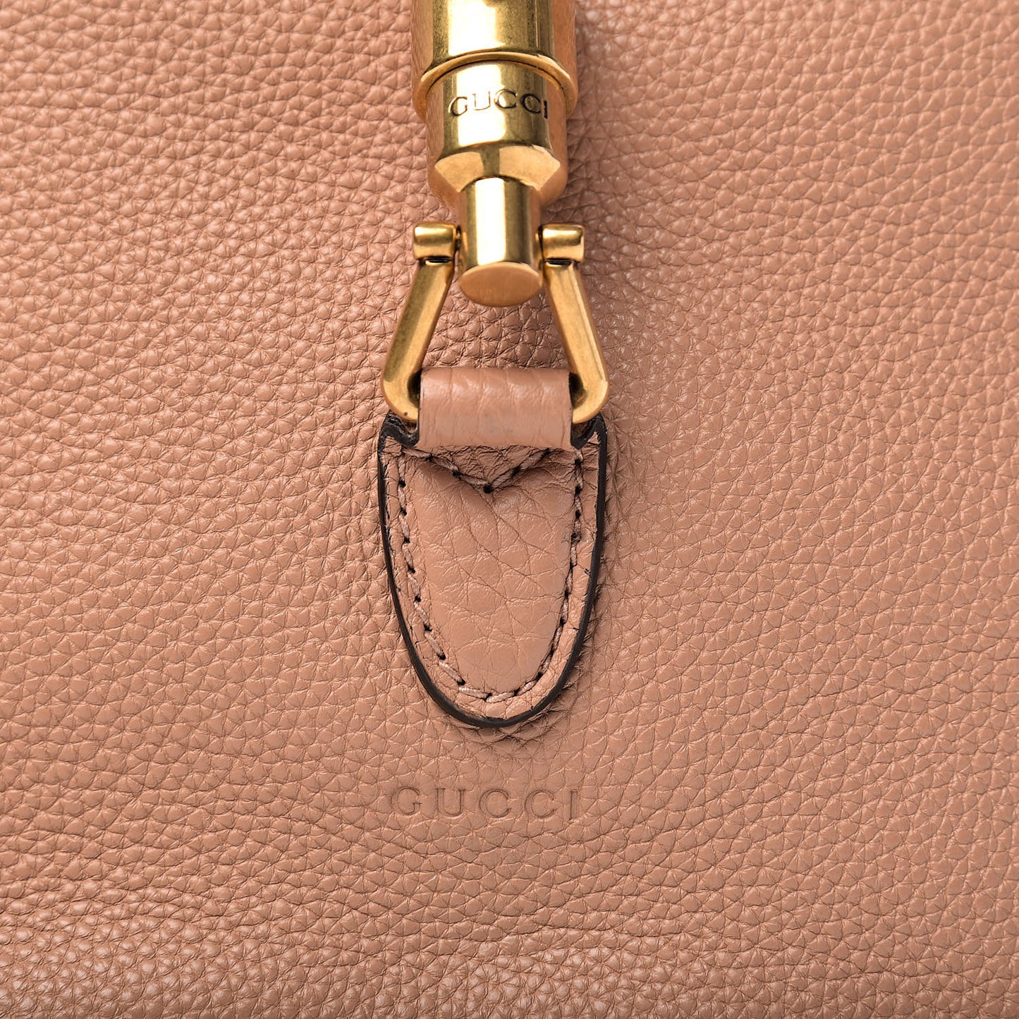 Soft Grained Calfskin Small Jackie Bucket Bag Camelia