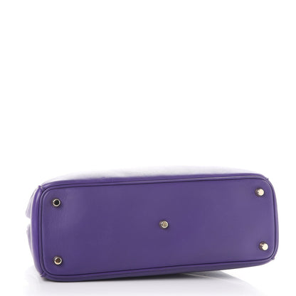 Christian Dior Smooth Calfskin Medium Diorissimo Tote Purple 4 of 10