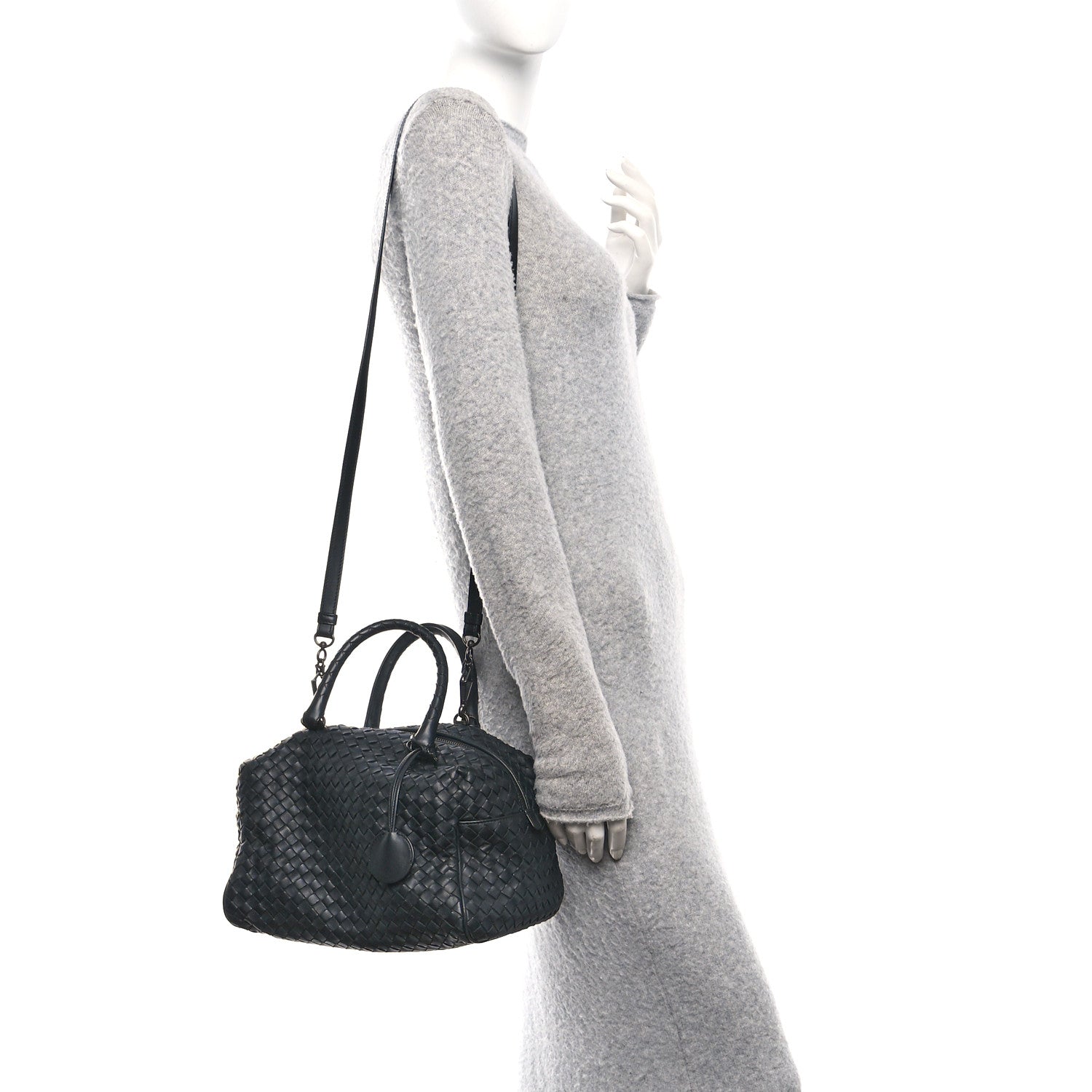 Bottega Veneta Nappa Intrecciato Boston Black 2 of 10