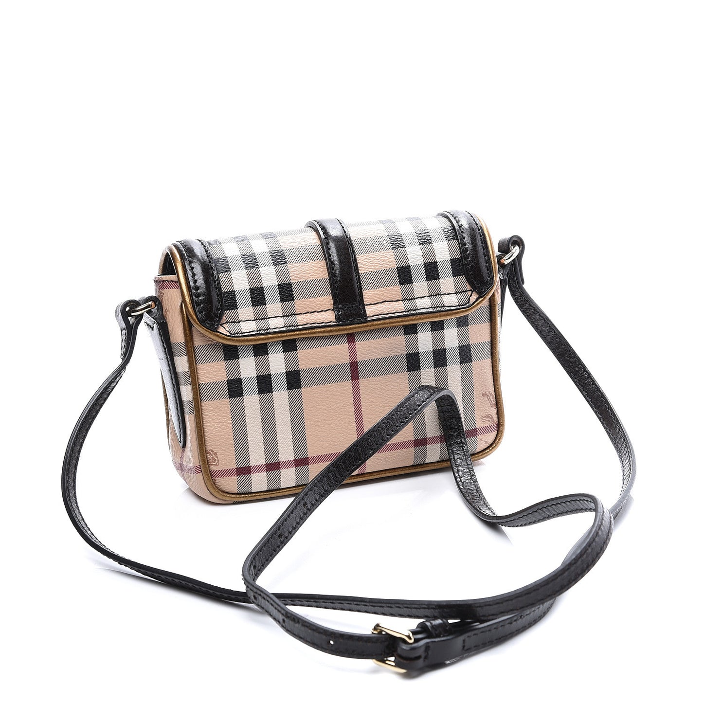 Haymarket Check Suede Mini Berkeley Crossbody Burgundy