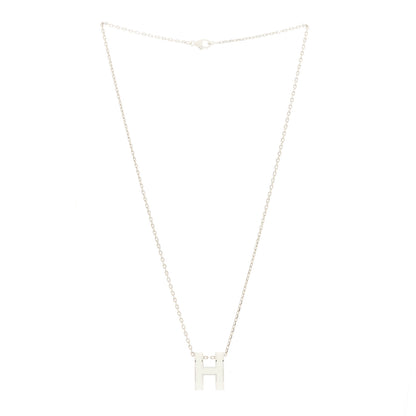 Hermes Palladium Pop H Pendant Necklace White 3 of 6