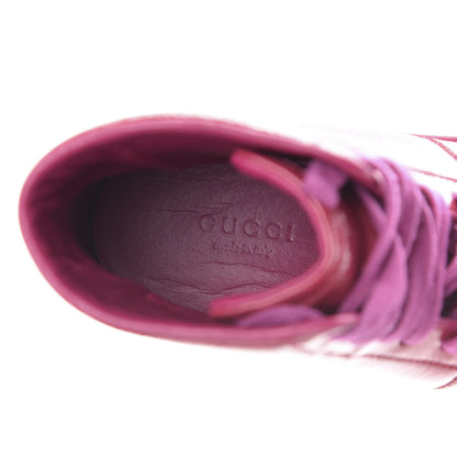 Gucci Soft Patent Womens High Top Sneakers 35.5 Fuchsia 7 of 9