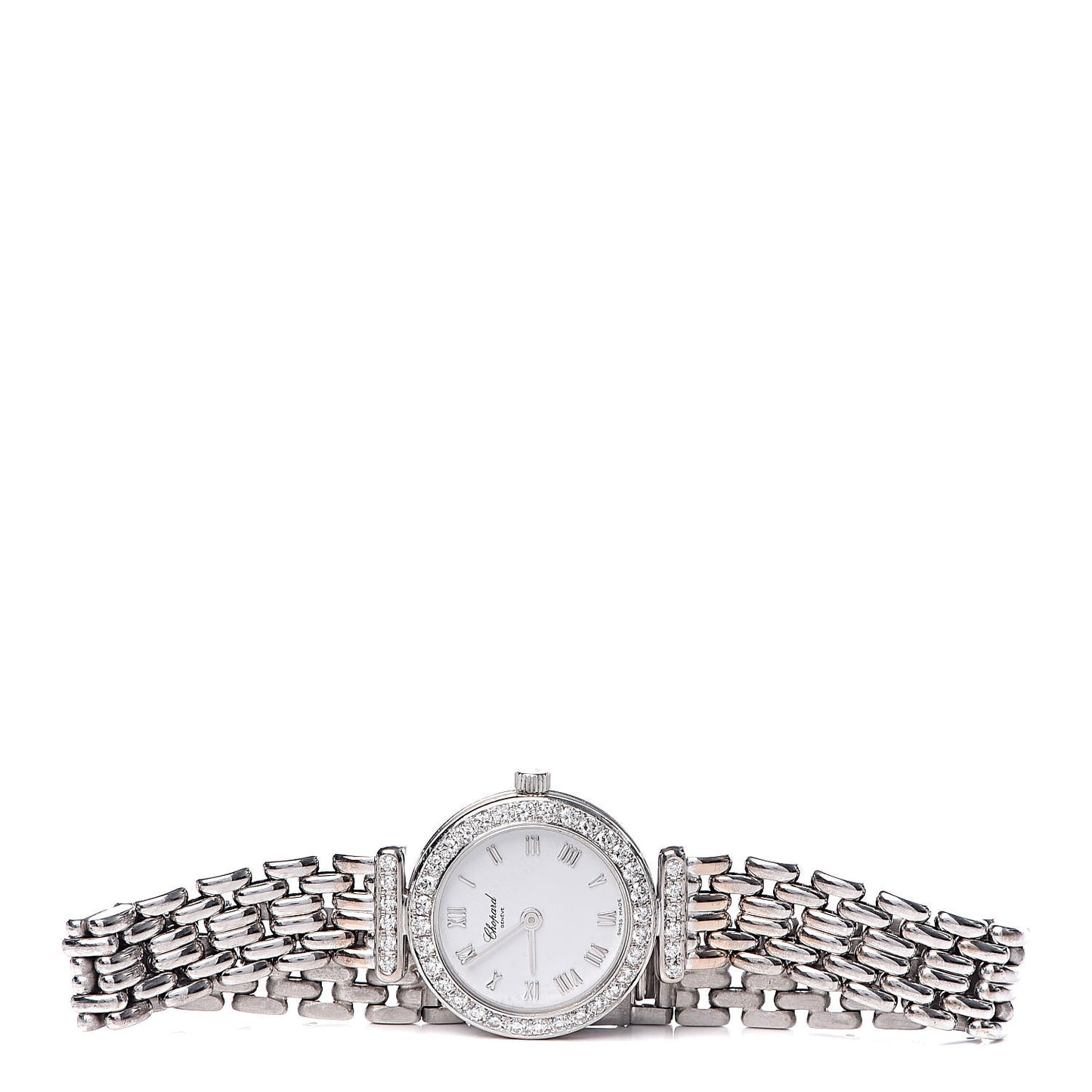 18K White Gold Diamond Bezel 20mm Classique Quartz Watch