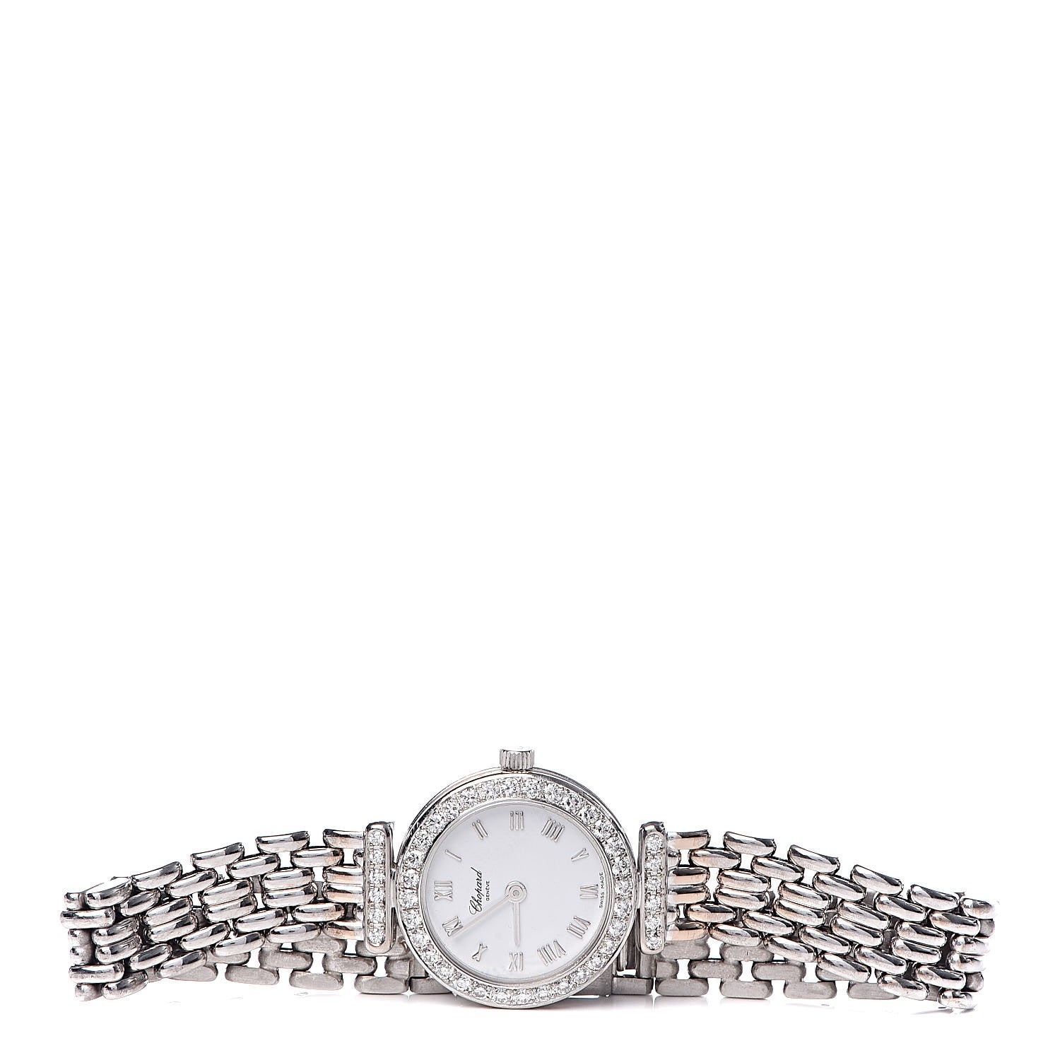 Chopard 18K White Gold Diamond Bezel 20mm Classique Quartz Watch 3 of 7